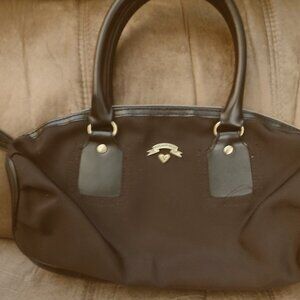 Victoria Secret Plum Canvas Zippered Satchel